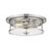 Z-Lite Savannah 3 Light Flush Mount, Brushed Nickel & Clear 462F16-BN - alternate 3